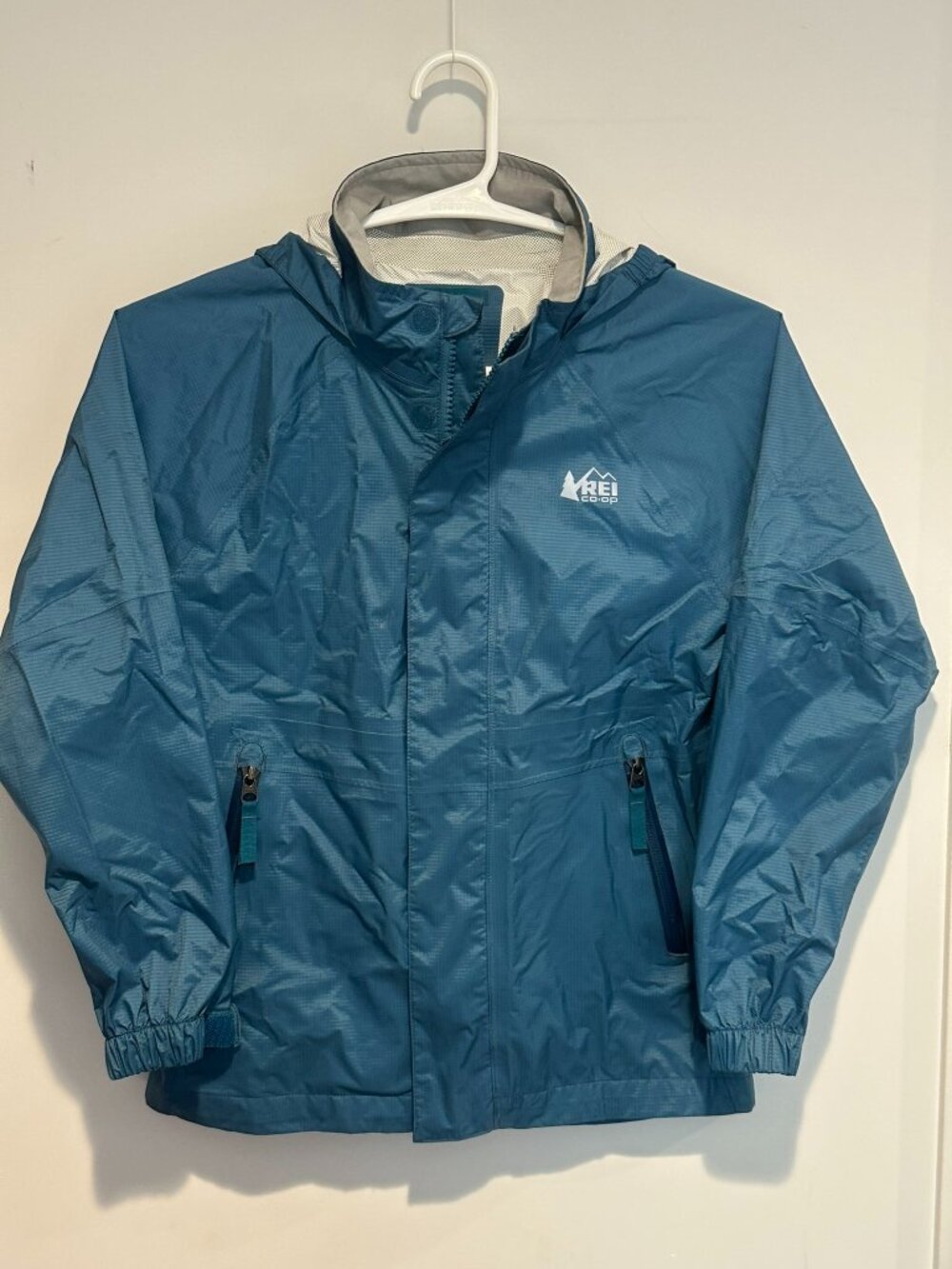 REI Kids Teal Rain Jacket Size Small 8